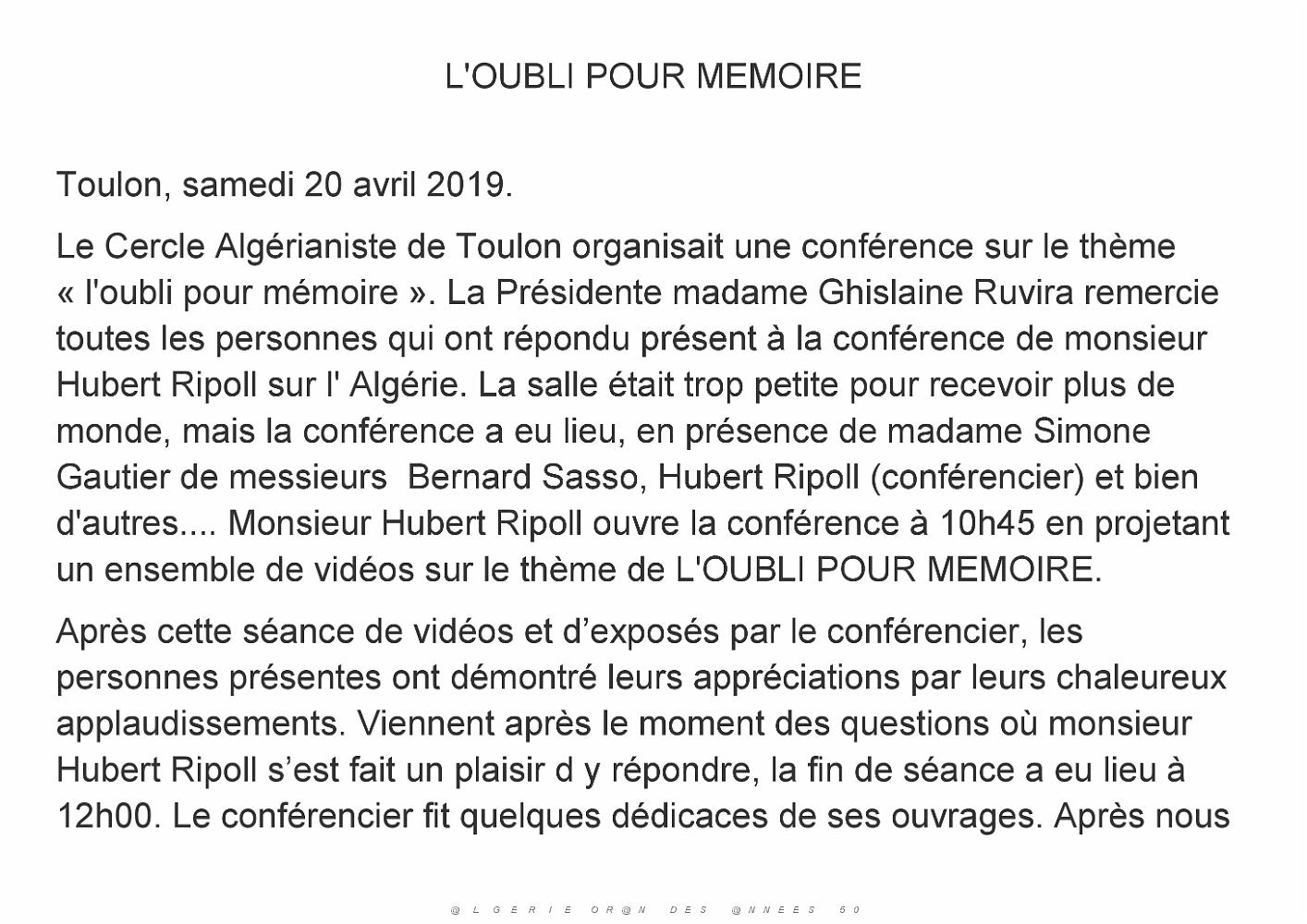 2019 04 20 TOULON  CONFERENCE DE HUBERT RIPOLL SUR L OUBLI POUR MEMOIRE (2).jpg